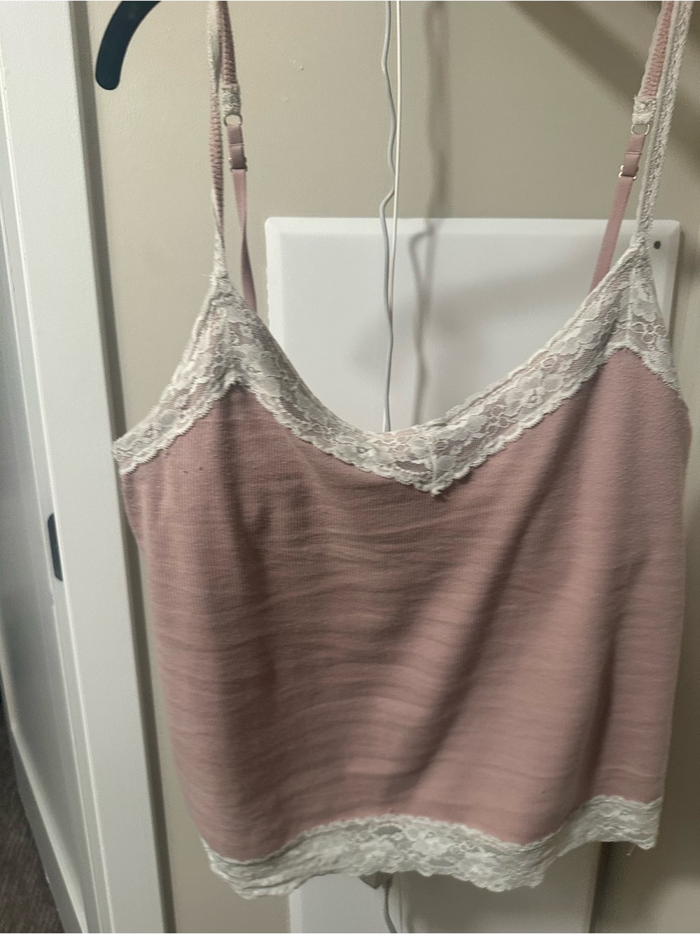 Abercrombie & Fitch Dusty Rose Lace-Trim Camisole